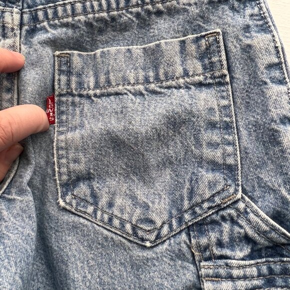 Vintage Levi's Red Tab Light Wash Carpenter Denim Jean Shorts 5 - Picture 6 of 8
